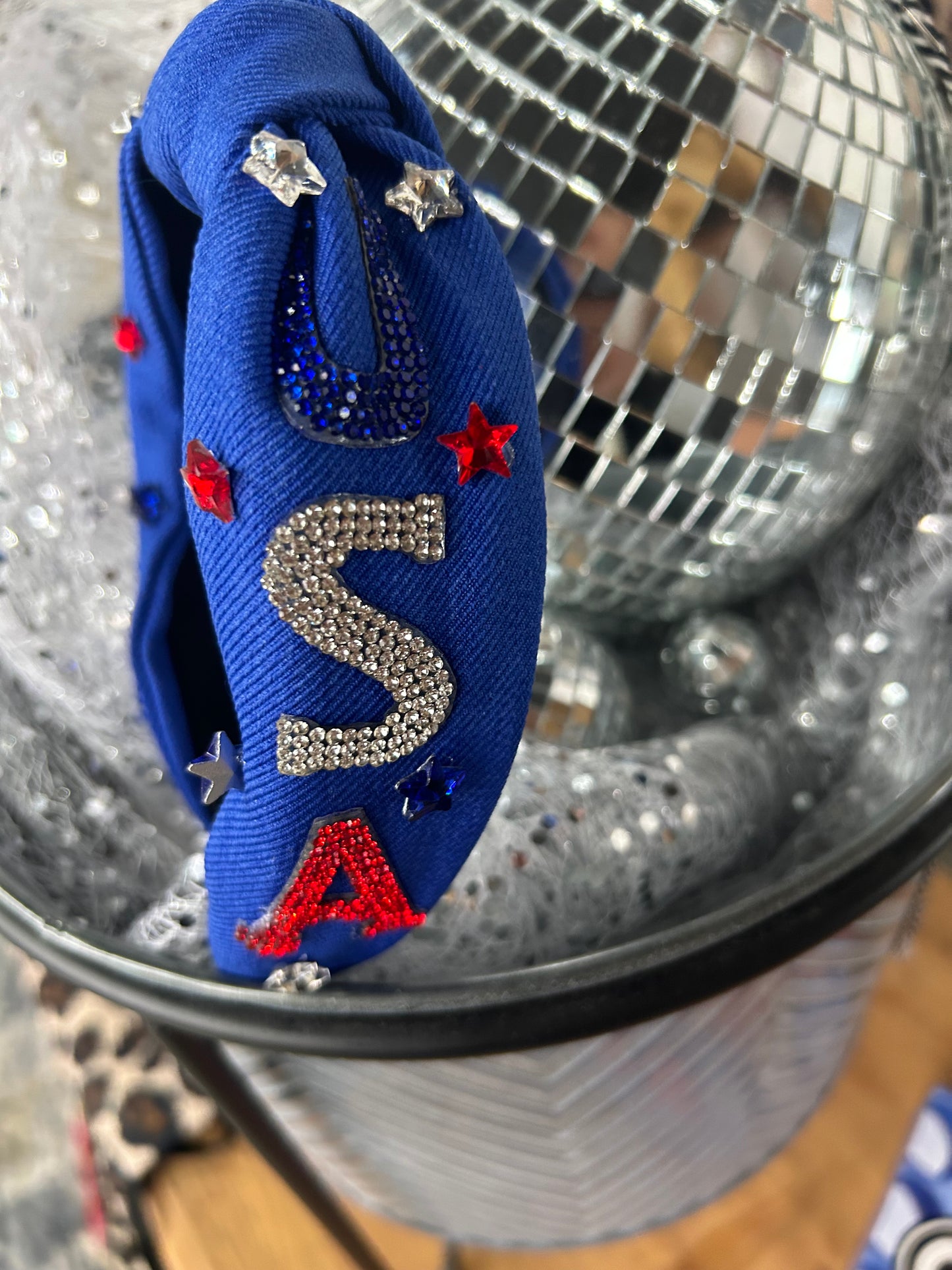 Beaded stars and stripe headband