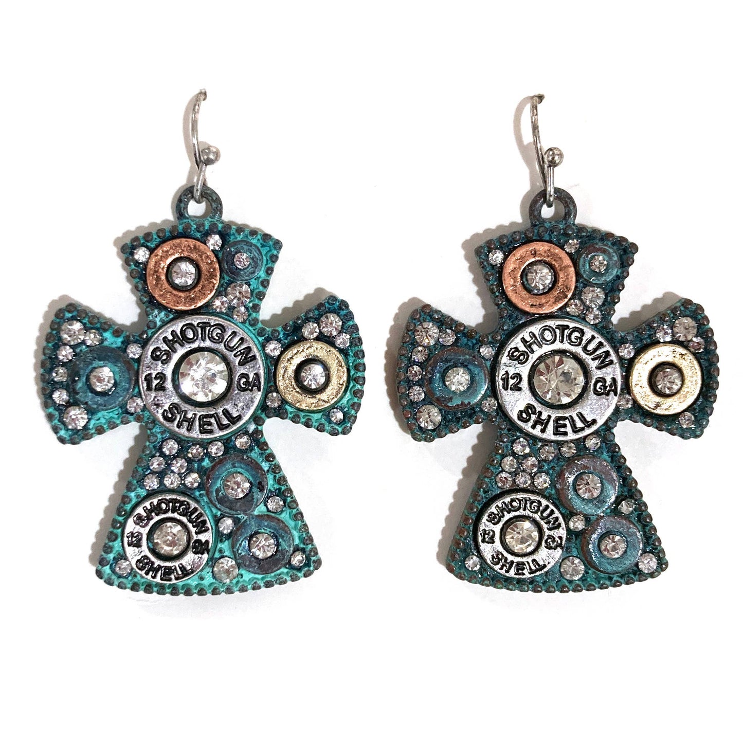 Lunar Deer - Western Style Cross Earrings