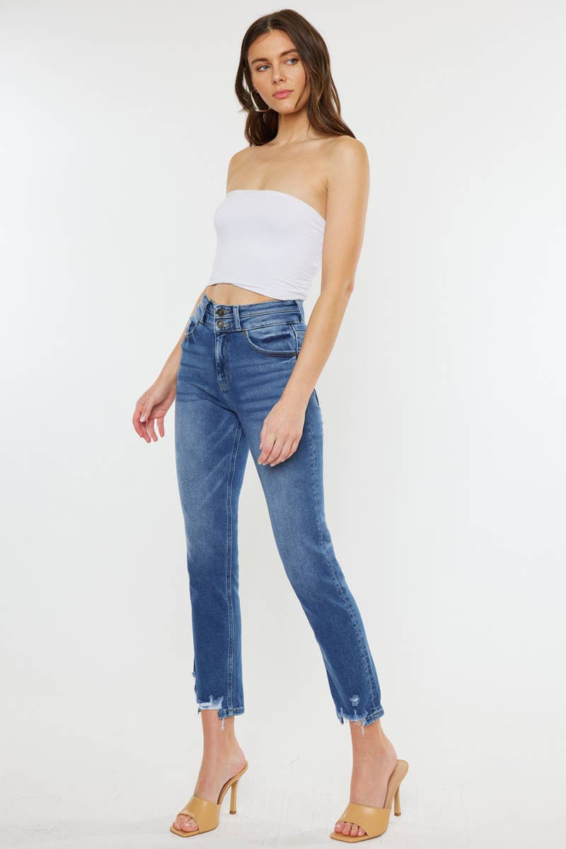 KC5217M - Kan Can Distressed Skinny Jean