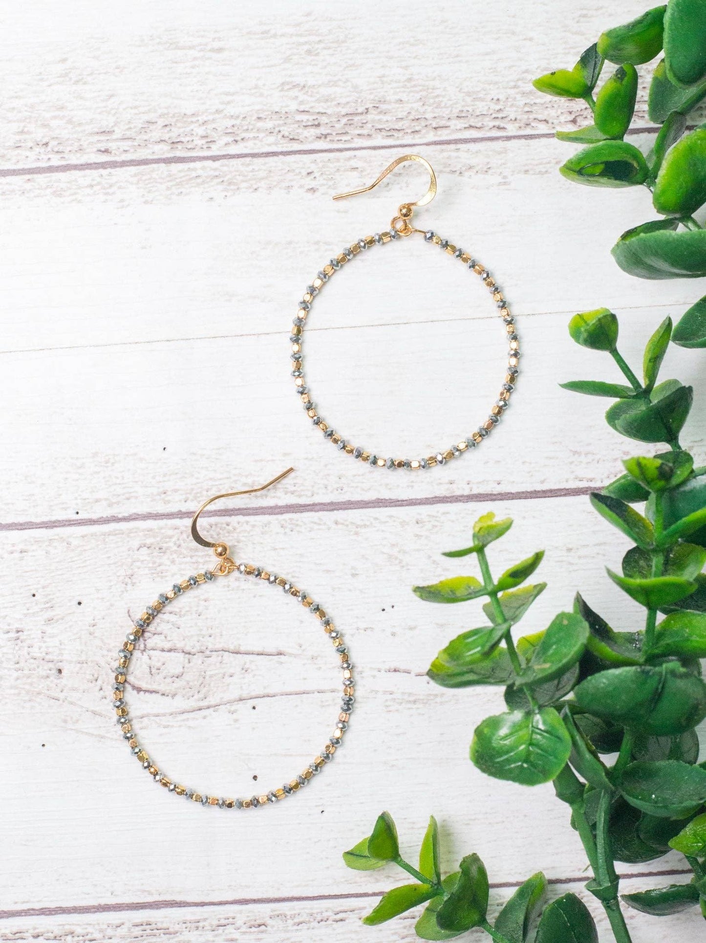 Southern Grace - SPRINKLED WITH LOVE SILVER BEADED HOOPS