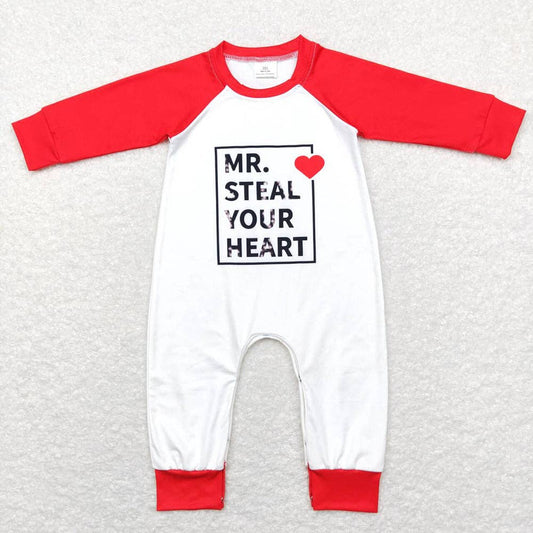 Steal Your Heart Valentines Long Sleeve Rompers