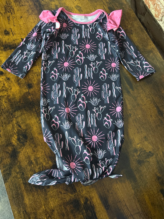 Neon cactus one size onesie