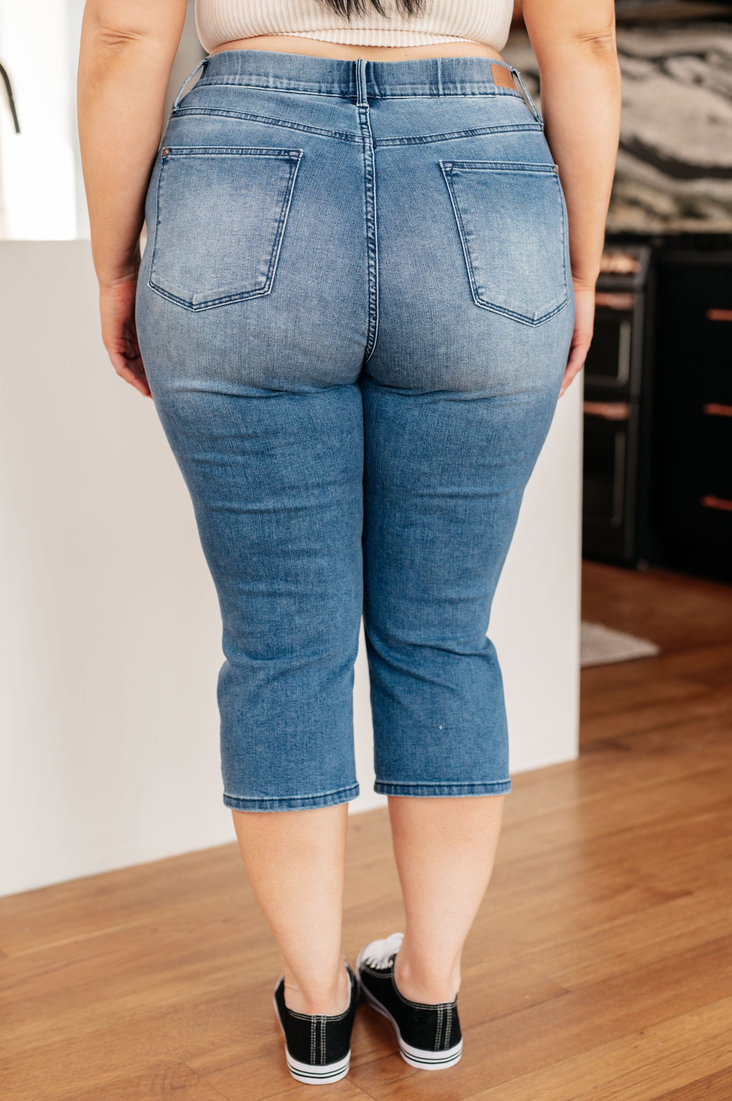 Emily High Rise Cool Denim Pull On Capri Jeans - ONLINE EXCLUSIVE!