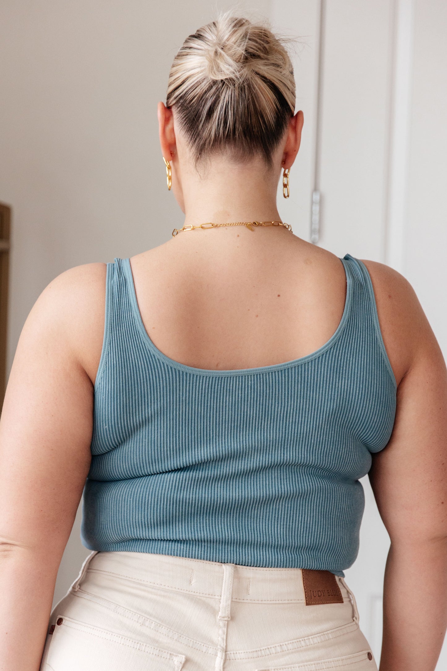 Fundamentals Ribbed Seamless Reversible Tank in Vintage Blue - ONLINE EXCLUSIVE!