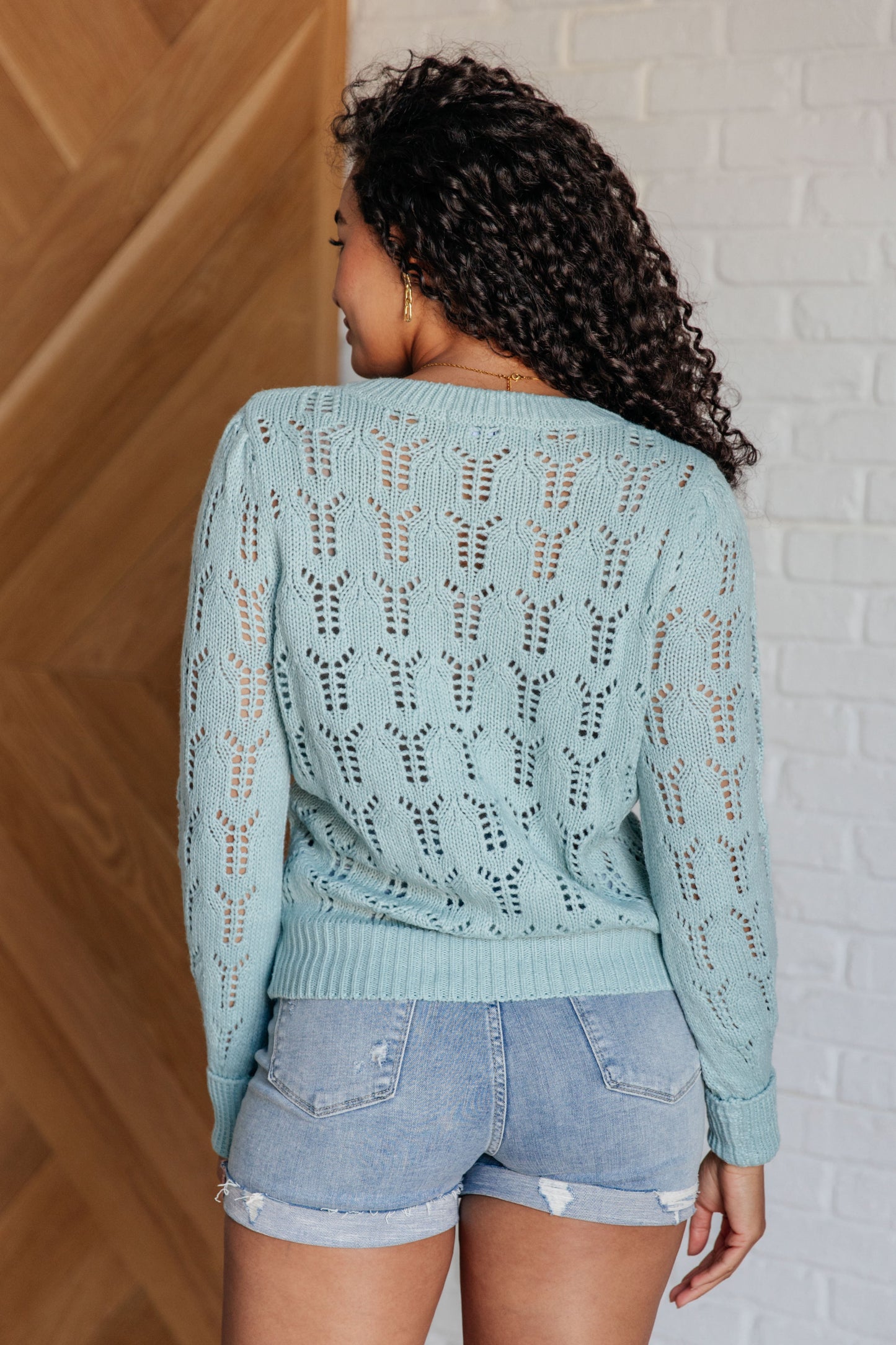 Hole In One Sheer Pointelle Knit Sweater - ONLINE EXCLUSIVE!