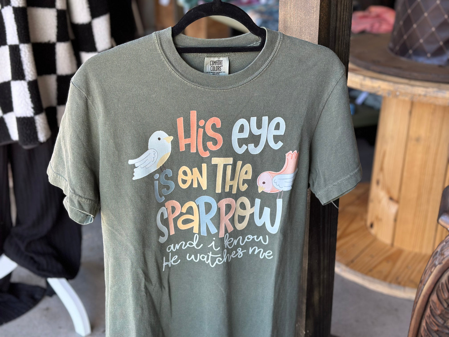 The Nook T-Shirt - His Eye Is On The Sparrow