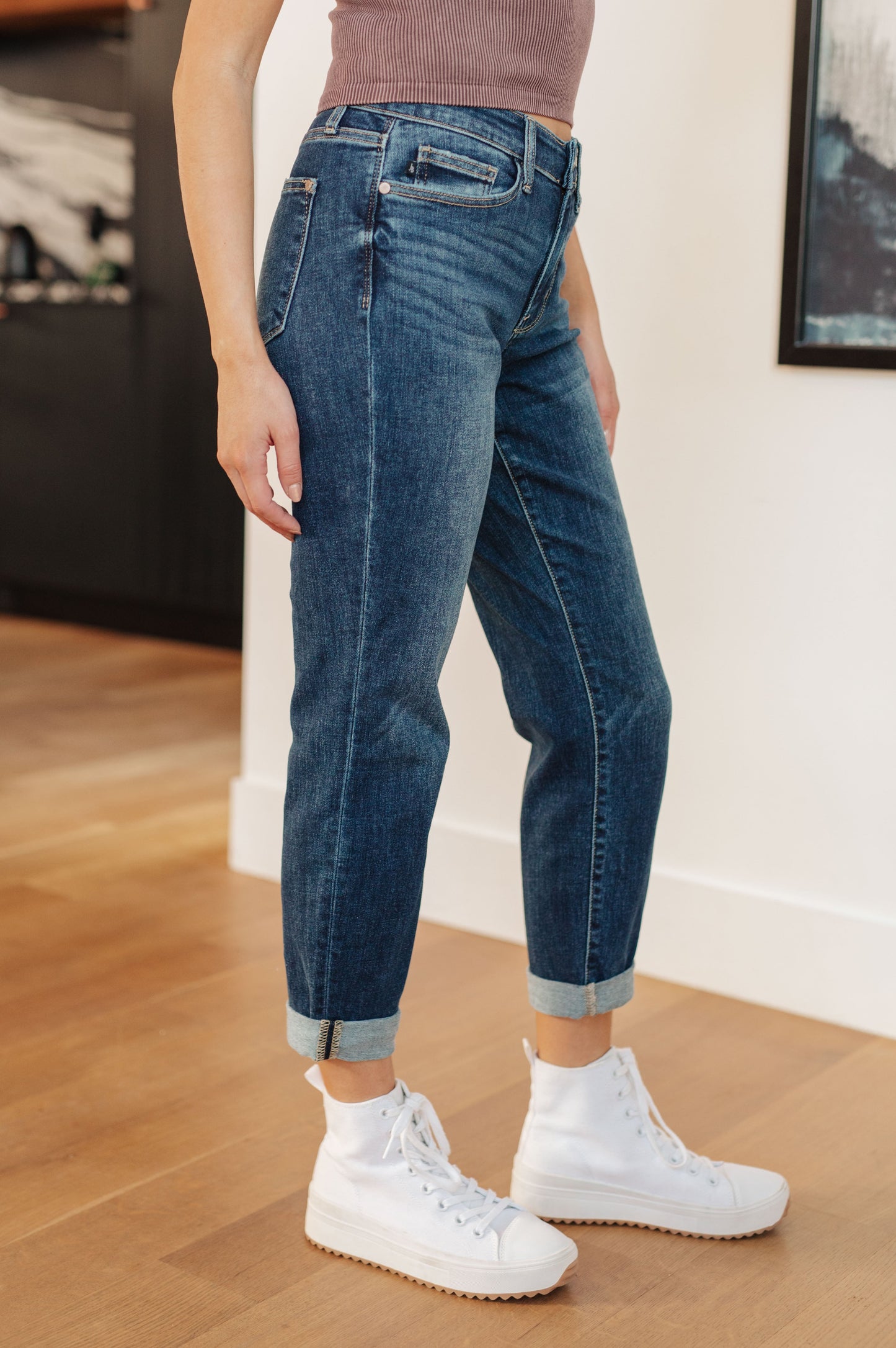 London Midrise Cuffed Boyfriend Jeans - ONLINE EXCLUSIVE!