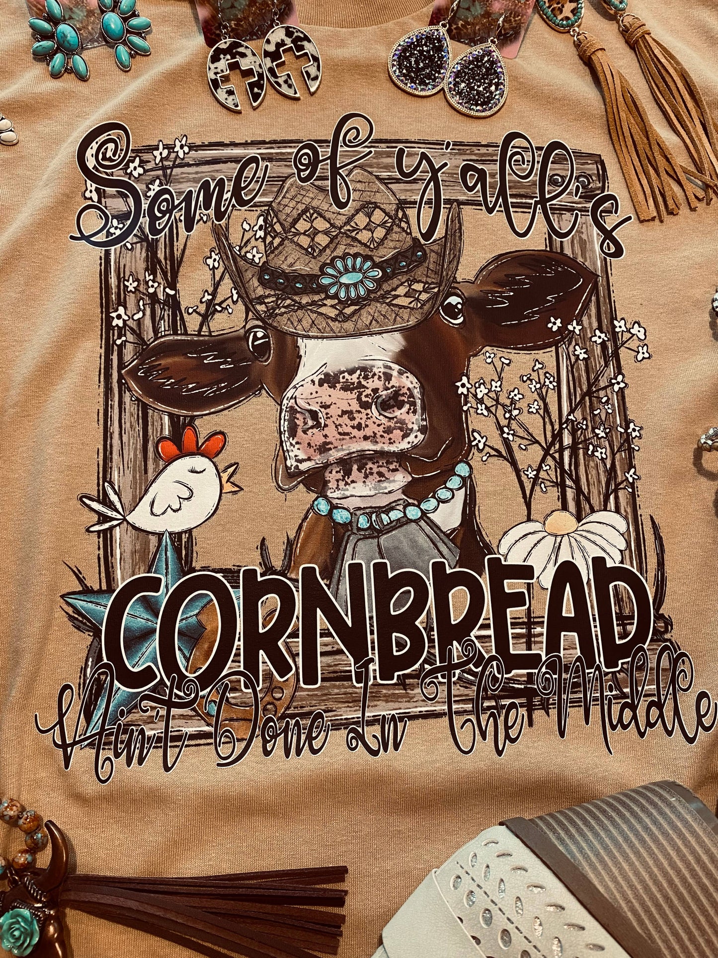 Some of y’alls cornbread ain’t done in the middle - Tee - CLEARANCE