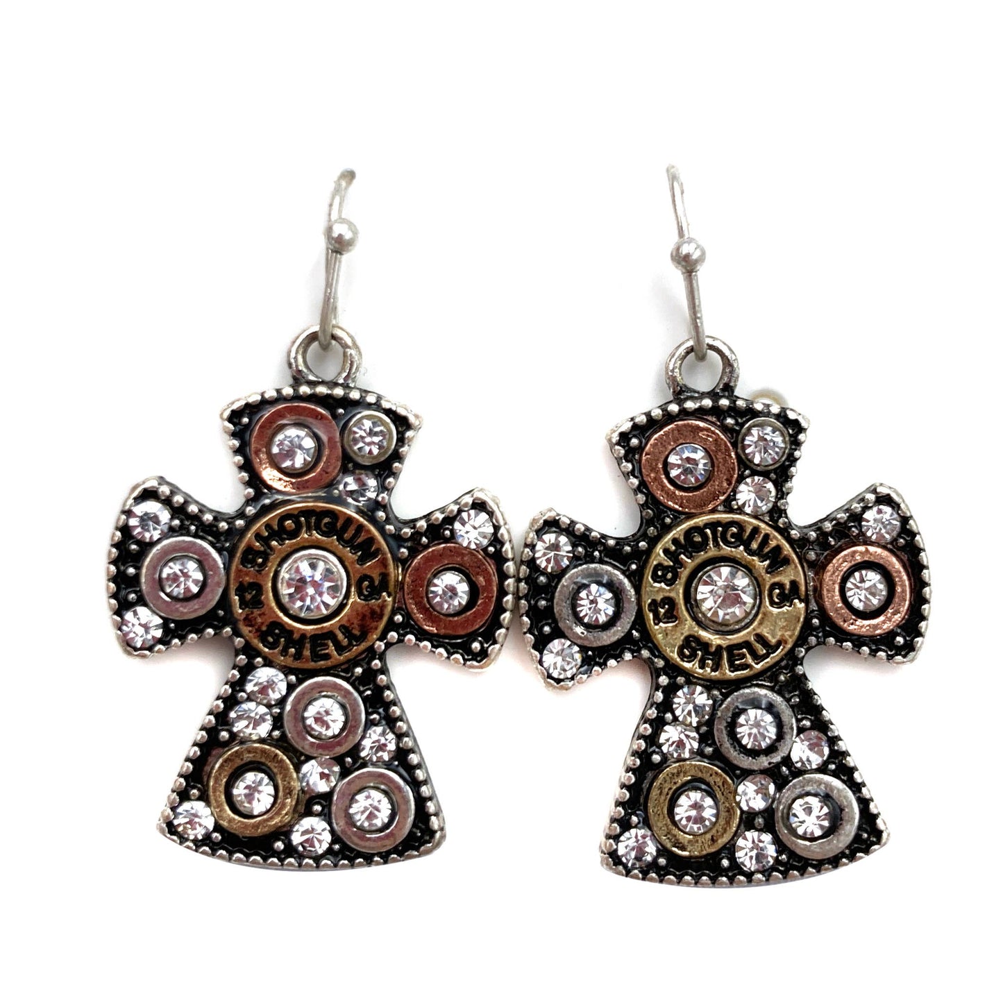 Lunar Deer - Western Style Cross Earrings