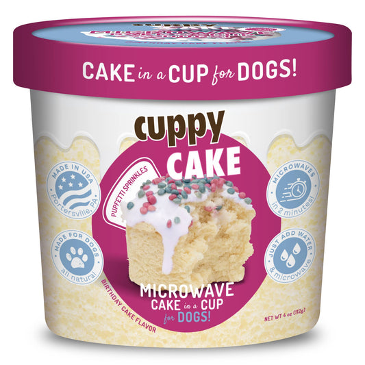 Puppy Cake LLC - Cuppy Cake - Microwave Cake in A Cup - Birthday Cake Flavor