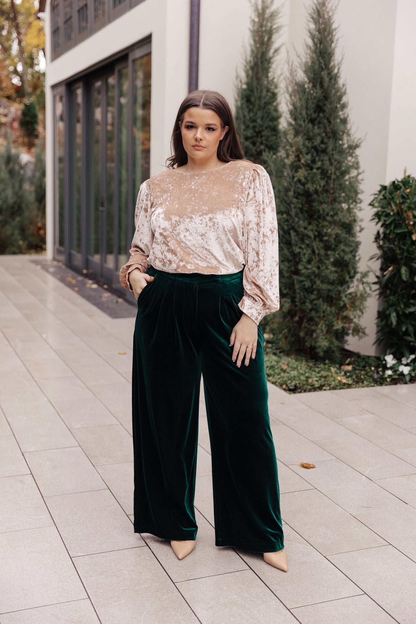 Velvet Elvis Wide Leg Velvet Pants - ONLINE EXCLUSIVE!