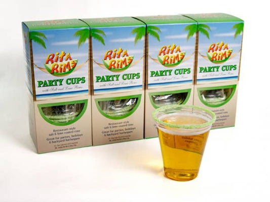 RItaRims Salt & Lime Pre Rimmed Cups  12 cups per box
