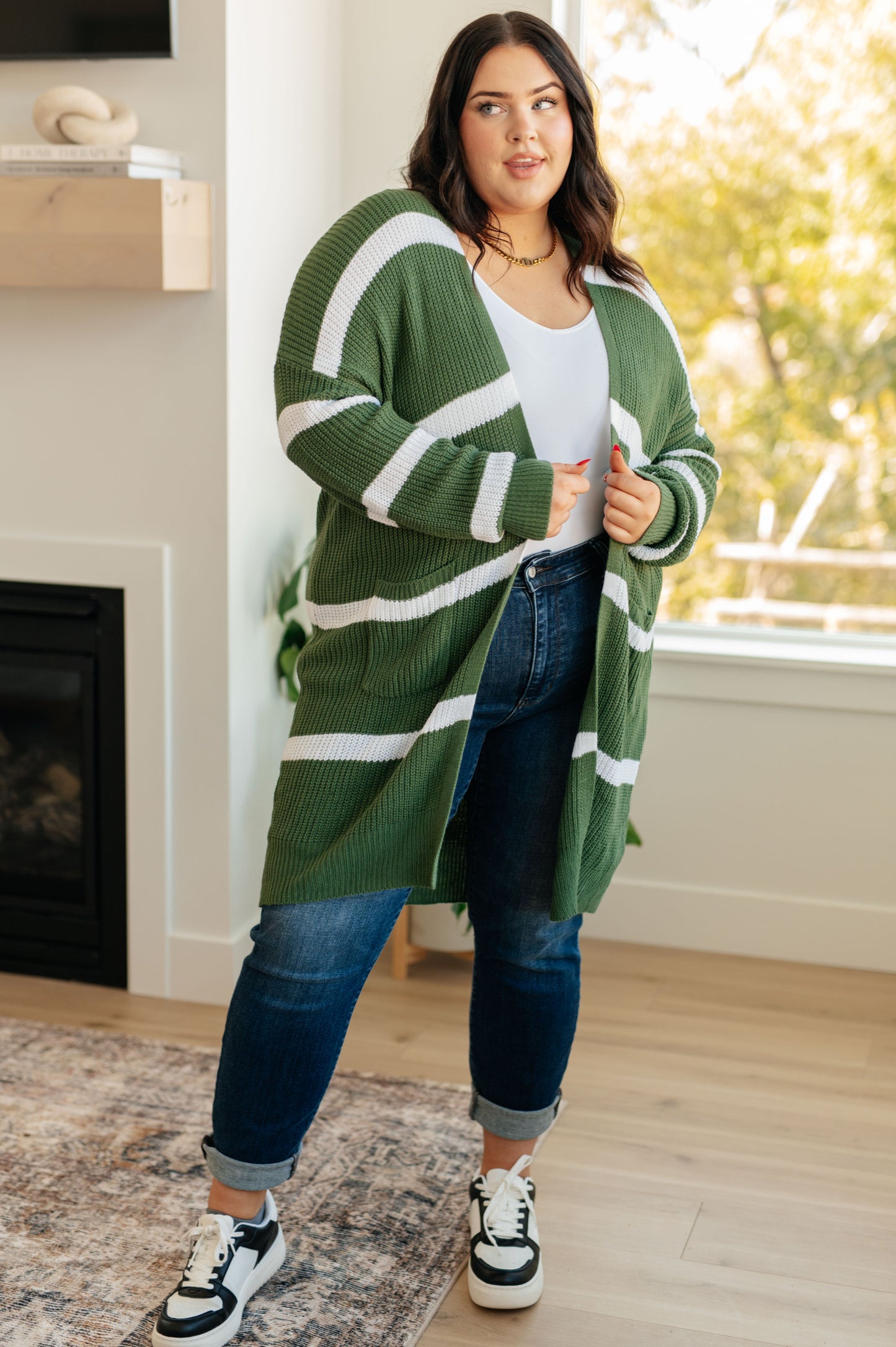 Brighter is Better Striped Cardigan in Green - ONLINE EXCLUSIVE!