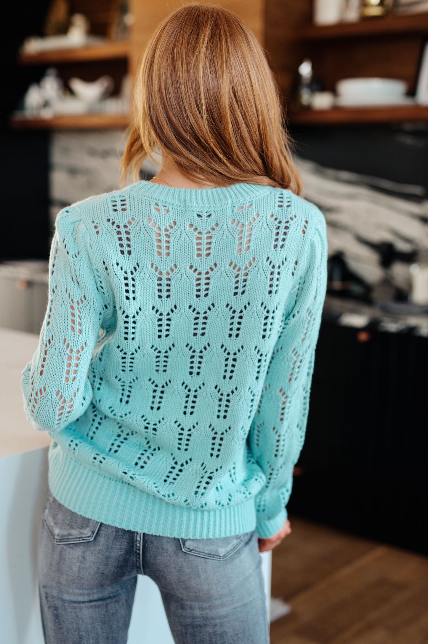 Hole In One Sheer Pointelle Knit Sweater - ONLINE EXCLUSIVE!