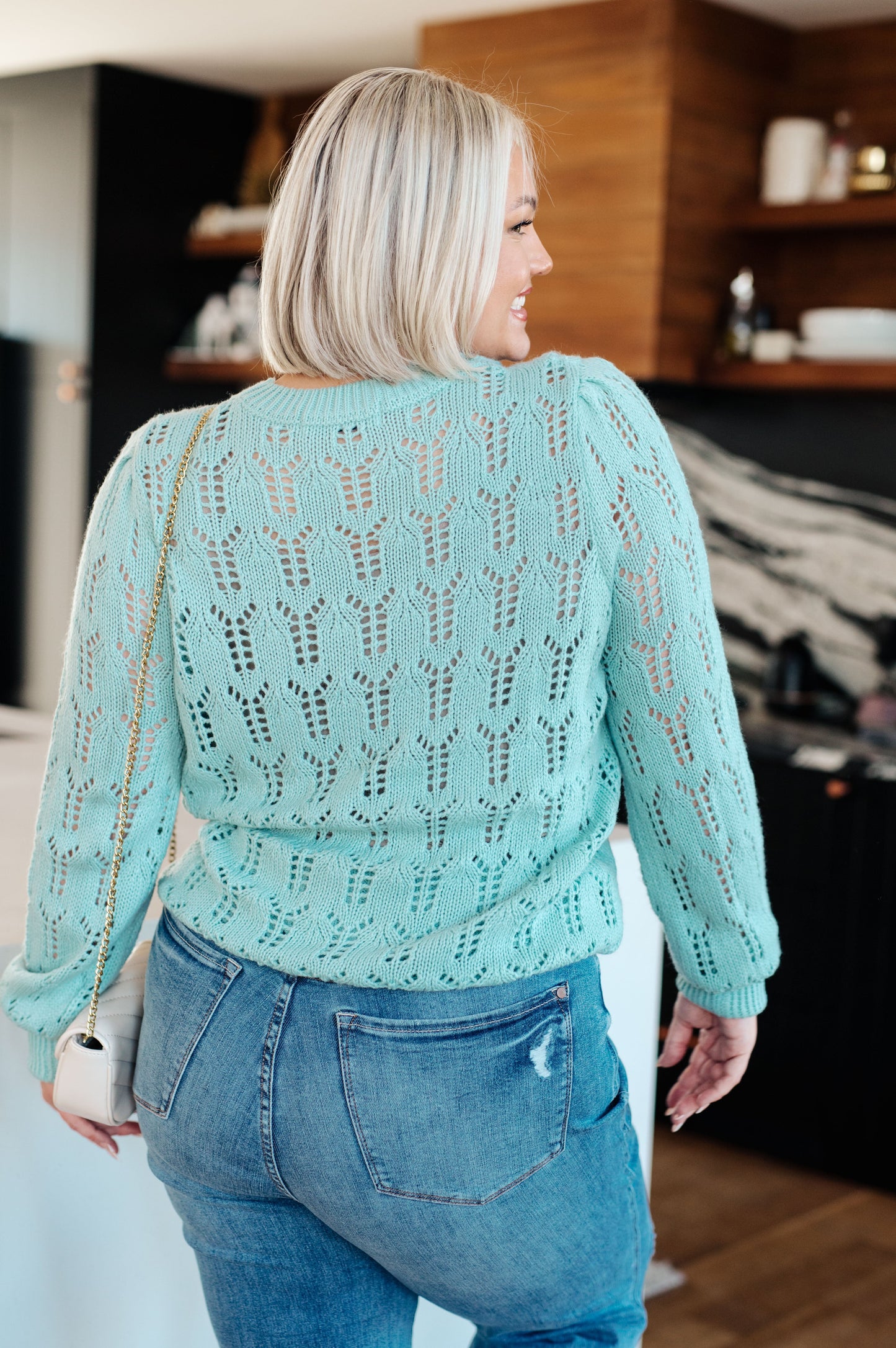 Hole In One Sheer Pointelle Knit Sweater - ONLINE EXCLUSIVE!