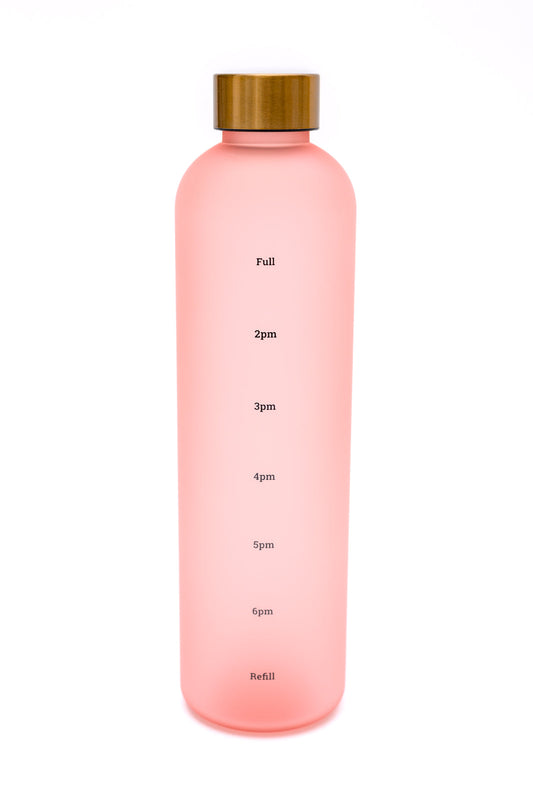 Sippin' Pretty 32 oz Translucent Water Bottle in Pink & Gold - ONLINE EXCLUSIVE!