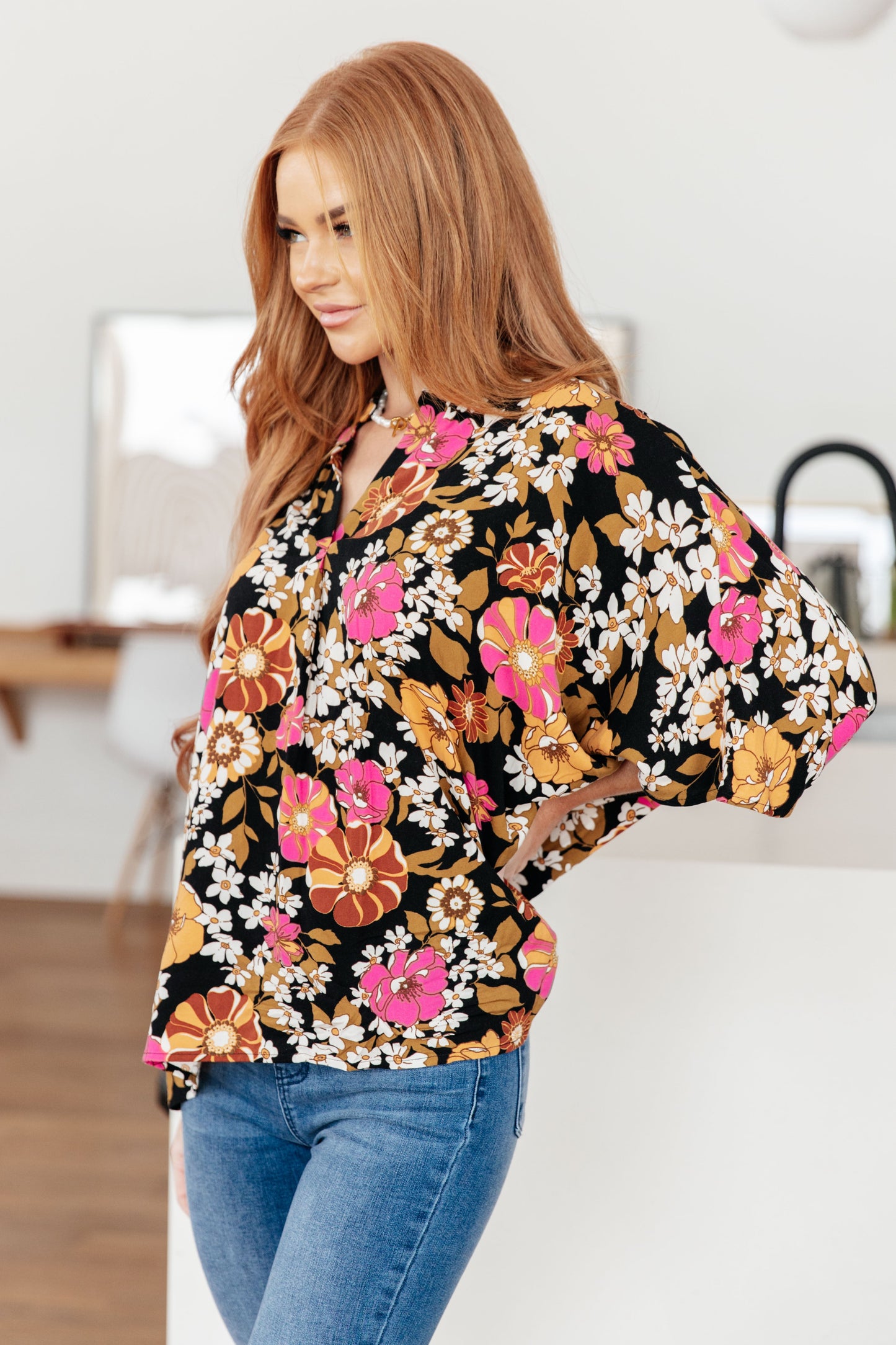 Take Another Chance Floral Print Top - ONLINE EXCLUSIVE!