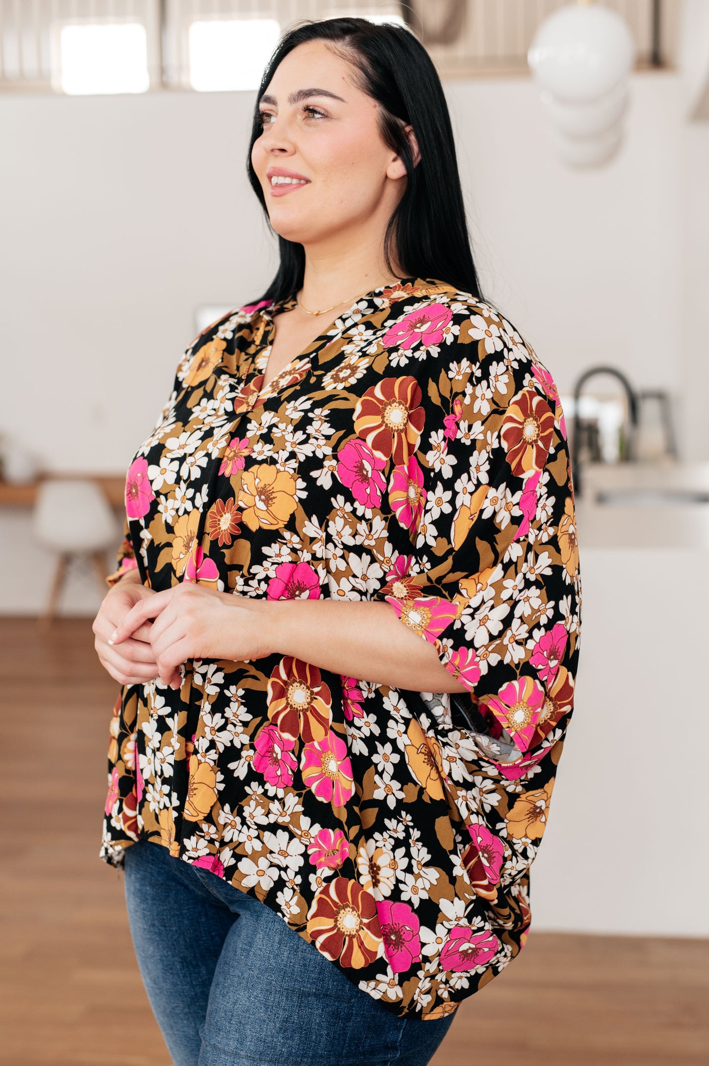 Take Another Chance Floral Print Top - ONLINE EXCLUSIVE!