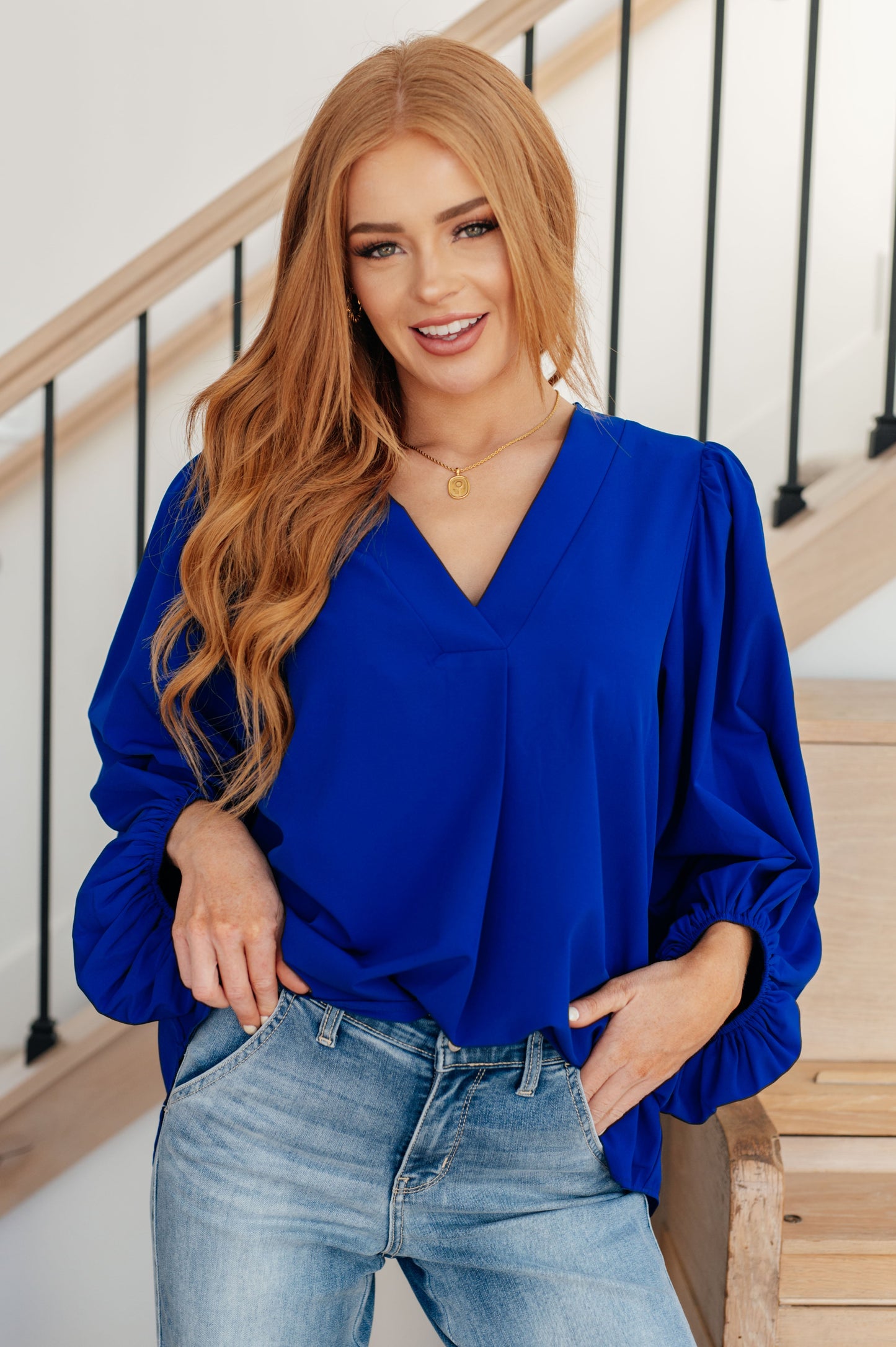 What Do You Say Balloon Sleeve Blouse - ONLINE EXCLUSIVE!