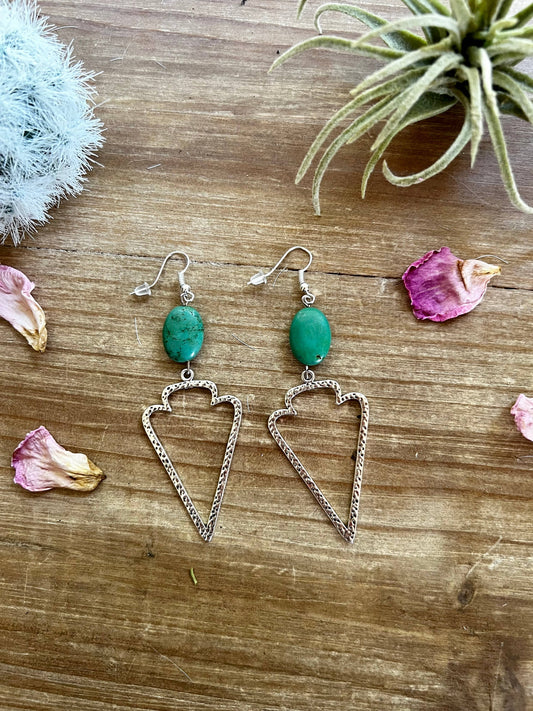 Arrow earrings and turquoise